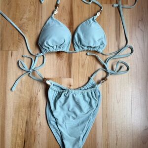 Light Blue String Bikini Set